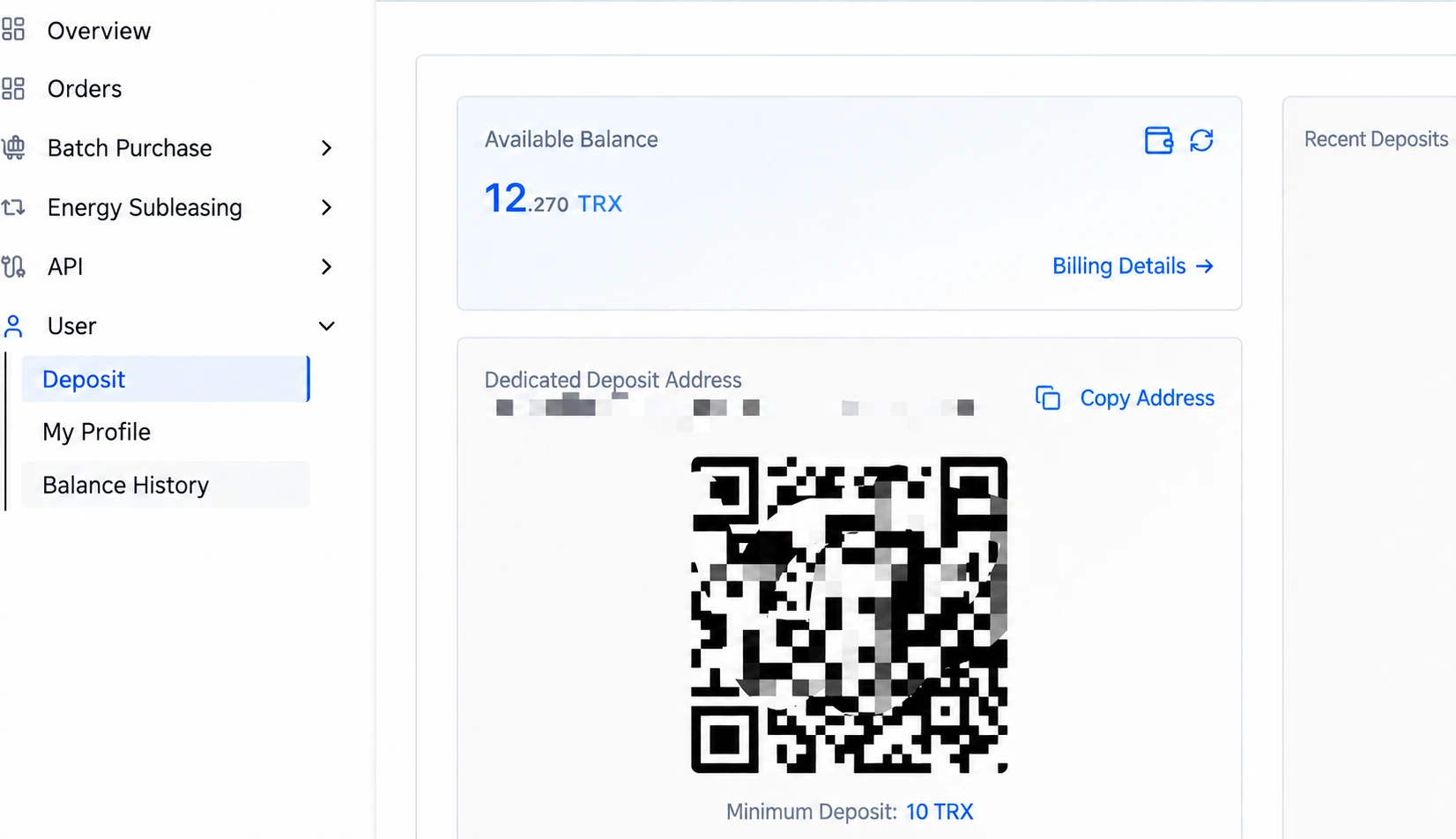 TRON Energy User Information